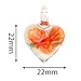 BodyJ4You Glass Necklace Lot Heart Floral Glow in the Dark Pendant 6 Pieces