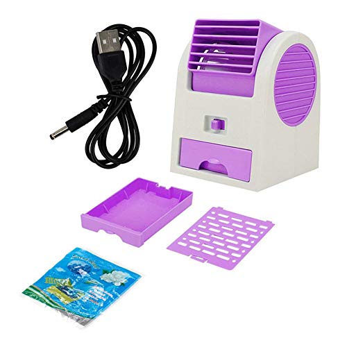 Mini Portable Cooling Fan USB Battery Operated Aromatic Air Conditioner Bladeless 3 in 1 Humidifier Air conditioner Fan for Room Office Driving Travel (3#)