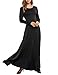 ACEVOG Women's Long Sleeve Backless Swing Evening Party Maxi Dress with Belt