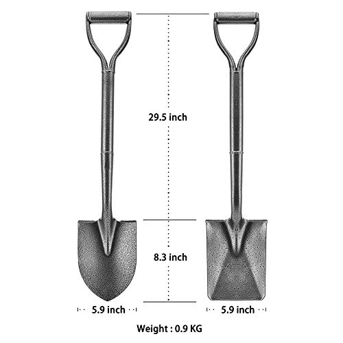image for Z & G D-Handle Garden Shovel Mini Trunk Digging Spade Shovel with Roun