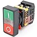 Baomain AC 220V Yellow Light ON-OFF START STOP Momentary Push Button Switch 1 NO 1 NC