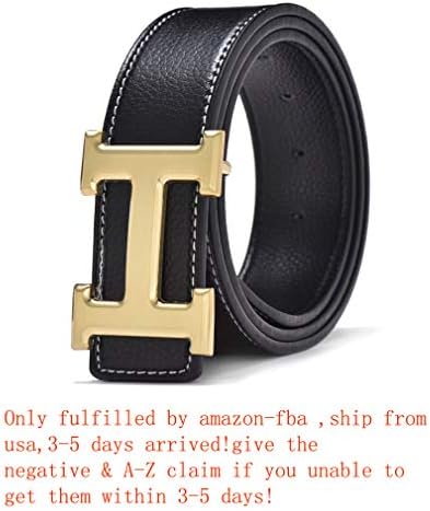Fashion Leather Metal Buckle Unisex Belt Casual Business (1.5inch wide)