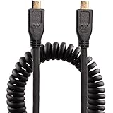 UCEC 11.81"/30cm Coiled Micro HDMI to Micro HDMI Cable for Gopro Cameras Small HD Monitors