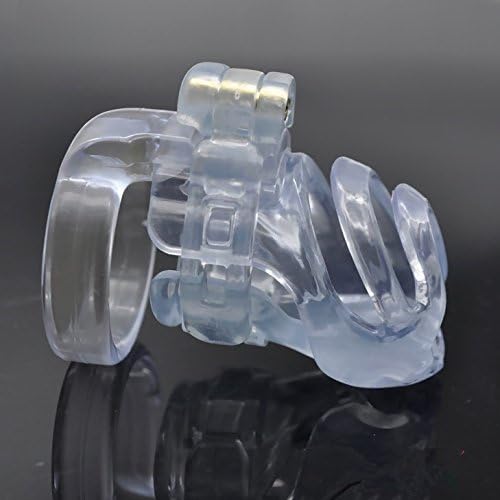 The Bondage Locker Chastity Cage Clear Resin Male Chastity Belt, Short Cage