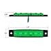 Partsam 5X 12V 6 LED Truck Bus Boat Car Trailer Side Marker Parking Light Lamp Green, 3.8