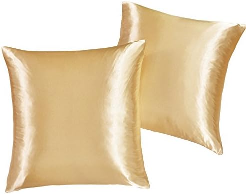 NIOBOMO 2 Pieces Microfiber Pillow Case Covers Solid Color Hypoallergenic Sleeping Encasements Queen Camel