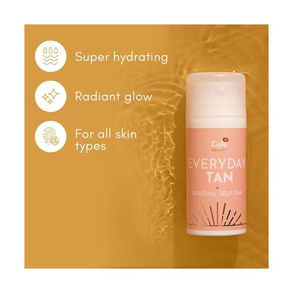 Cute-Beauty-Everyday-Tan-Body-Lotion-for-Gradual-Tan-100-ml-Self-care-for-Skin-Glow-Vegan-Self-Tanner Cute Beauty® Everyday Tan Body Lotion for Gradual Tan 100 ml Self care for Skin Glow Vegan Self Tanner