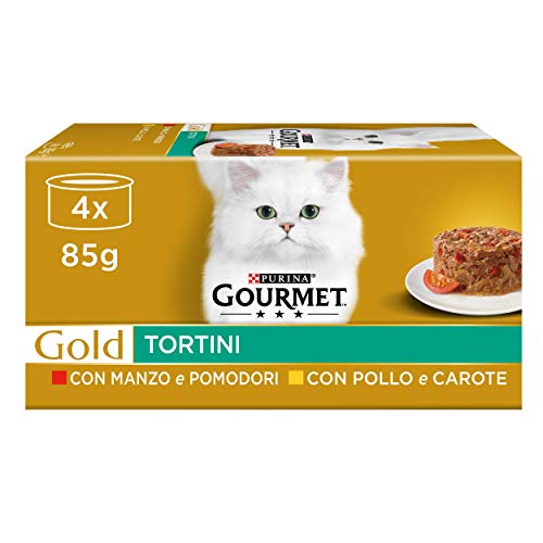 Purina Gourmet Gold Wet Cat Food, 48 Cans x 85 g Each, 12 Packs of 4 x 85 g