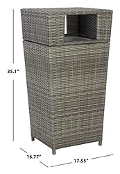Safavieh Outdoor Collection Mazeli Grey Wicker