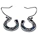 Horseshoe Earrings | Brilliant Natural Abalone | Hypoallergenic Silver & Green Paua Shell | Turquoise Color