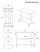 Stand Up Desk Store 3-Shelf Rolling Bookcase and Organizer on Wheels