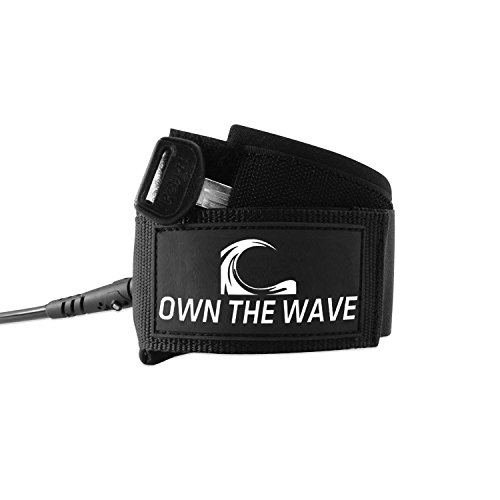 Own the Wave Premium Coiled SUP Leash 10 Foot SUP Paddle Strap and