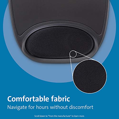 Kensington Comfort Gel Mouse Pad with Wrist Rest Black (K62386AM