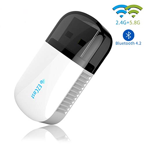 YEHUA USB WiFi Adapter for PC/Desktop/Laptop 5G Dongle Wireless Dual Band 2.4G/5G 600Mbps Bluetooth 4.2 for Computer Windows XP/7/8/ 10/Vista,Mac OS, Linux