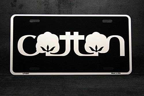 Yilooom Cotton Novelty License Plate Tag for Cars and Trucks Aluminum Metal Black Auto Car Novelty Accessories License Plate Art