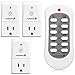 Wireless Remote Control Outlet (3 Pack), Fosmon 3-Prong Indoor Electrical Plug-In Light Switch [3 AC Power Outlet |1 Wireless Remote Control] Household Appliances ETL Listed - White