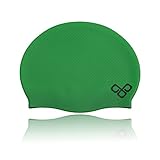 Cool Fully Waterproof Adult Swimming Cap That Doesn't Leak & Keeps Short Hair Dry Best for Men (Male) and Women (Ladies) - 100% Soft Silicone Material - Lifetime Warranty! (Green)
