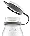 Ello Elsie Glass Water Bottle with Silicone Stopper, 22 oz, Elsie Gray