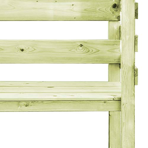 vidaXL Kiefernholz Imprägniert Gartenpergola mit Bank Sitzbank Gartenbogen Rosenbogen Rankgitter Rankhilfe Rosenhilfe… – Bild 6