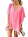 Women's Chiffon Pom Pom Kaftan Swimsuit Beach Cover Up