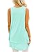Bdcoco Women's Sleeveless V Neck Flowy Tank Tops Modal Tunics Green