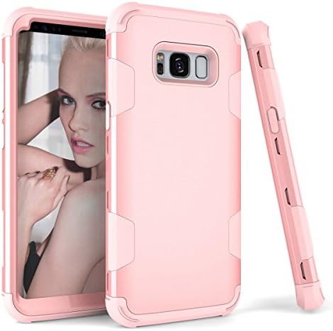 S8 Plus Case, Galaxy S8 Plus Case, Cattech Three Layer Hybrid High Impact Resistant Shockproof Full-Body / Heavy Duty Protective Cover Case for Samsung Galaxy S8 Plus (ONLY) + Stylus (Rose Gold)