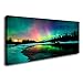 S01962 Wall Art Aurora scenery Painting on Canvas Stretched and Framed Canvas Paintings Ready to Hang for Home Decorations Wall Decor