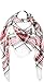 VIVIAN & VINCENT Women's Fall Winter Scarf Classic Tassel Plaid Tartan Scarf Warm Soft Chunky Large Blanket Wrap Shawl Scarves Red Grey
