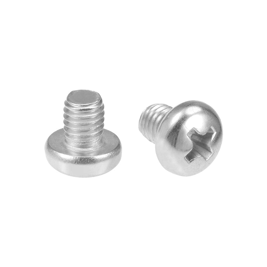 TOP-VIGOR 20Pcs Cross Pan Head Machine Screws, M5x6mm Phillips Round Head Screws Bolts for Machinery, Furniture, Car, Motorcycle Repair, Electronic Products, Ship Assembly, and DIY