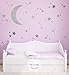 Moon and Stars Wall Decal/Star Wall Sticker/Kids Room Decal/Nursery decal/Home Decor