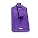 ACdream Luggage Tags 2 Pack, Leather Suitcase Tags Identifiers, Cute Cruise ID Labels with Privacy Cover fits on Backpack, Travel Bag, for Women, Men, Adults, Kids, Dark Purple