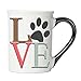 Cottage Creek Dog Mug Large 18 Ounce Ceramic Paw Print LOVE Dog Coffee Mug/Dog Lover Mug [White]