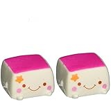 ZXUY pack of 2 Soft Squishy Chinese Tofu Adorable Expression Smile Face Fun Toy