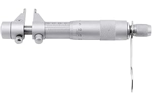 ZERONE Inside Micrometer Set, Internal Diameter Gage Hole Bore 5-30mm Range 0.01mm Accurate + Wrench + Calibration Ring + Wooden Box