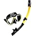 IST Snorkeling Combo Set: Mask, Semi-Dry Snorkel, Mesh Travel Bag (Adult and Junior sizes)