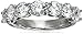 Platinum Plated Sterling Silver Round Cubic Zirconia Seven Stone Ring (3mm)