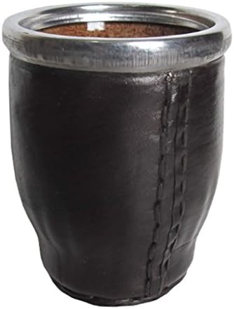 Glass Mate Cup with Leather Outer to Drink Yerba Mate