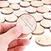 Caydo 50 Pieces 1.6-2 Inch Unfinished Wood Slices with Holes Round Log Discs with 33 Feet Natural Jute Twine for Wedding Ornaments and Home Hanging Decorations