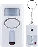 GE Personal Security Motion Sensing Alarm with Keychain Remote, 120dB Siren, Easy to Use, Easy to Install, No Wiring, Home Protection, 51207