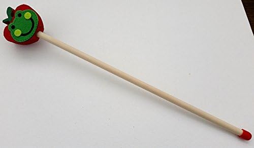 Wooden Pointer, AA-732APFR18 - 18" MADE IN USA w/Wood Apple/Frog made of felt & red rubber end cap, perfect for smart board screen.