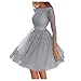 Aniywn Women Formal Wedding Bridesmaid Dress Plus Size High-Waist Party Ball Prom Gown Cocktail Dress