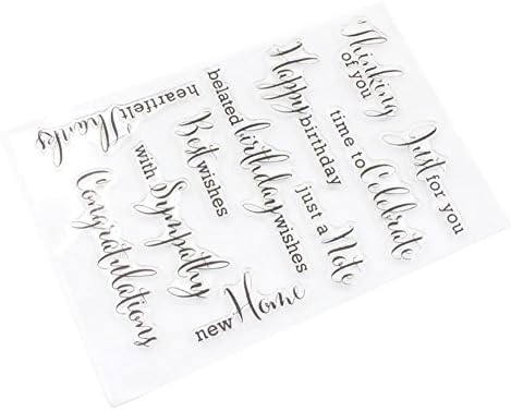 Taloyer DIY Happy Birthday Day Clear Stamps for Album Photo Card Making Decoration and Scrapbooking
