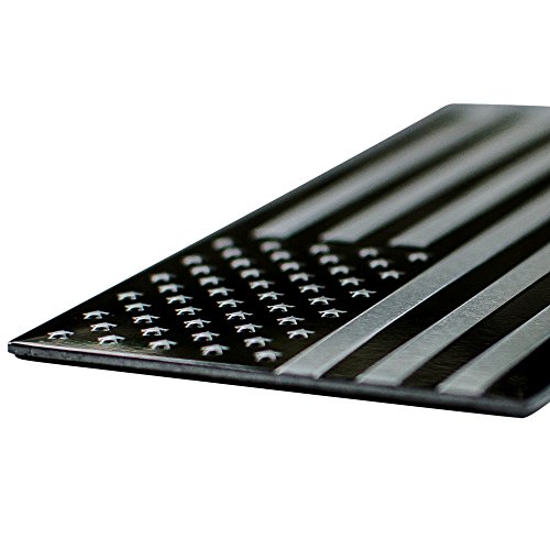 ALUMINUM American Flag Sticker Decal Emblem | perfect for vehicle, truck, car, motorcycle, rv, scooter, or suv 3.18” x 1.75”