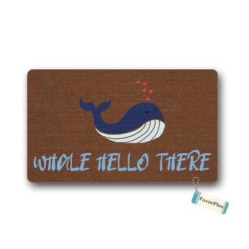 Funny Doormat Whale Hello There Outdoor/Indoor Non Slip Decor Floor