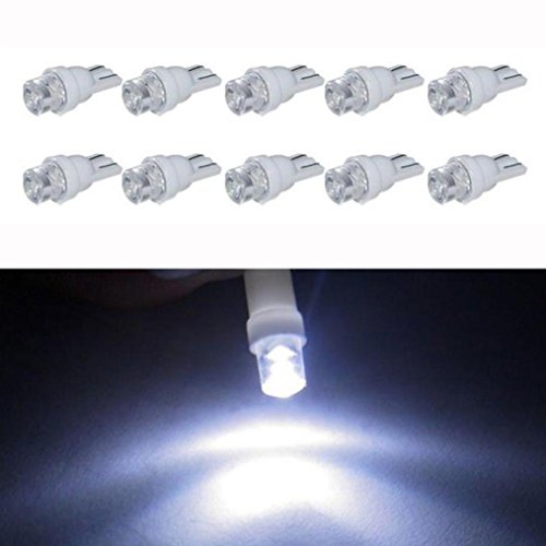 10PCS T10 Car White LED Light,Tuscom@ 194 168 SMD W5W Wedge Side light Bulb lamp 12V DC