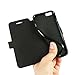 MTRONX Phone Case for iPhone 5s case, iPhone 5 case, iPhone SE case, Magnetic Ultra Folio Flip Slim PU Leather Soft TPU Twill Case Cover with Stand - Black(MS-BK)