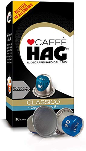 Hag - Espresso Classico Entkoffeinierte Kaffeekapseln - Kompatibel mit Nespresso-Maschinen - 200, in Aluminium…