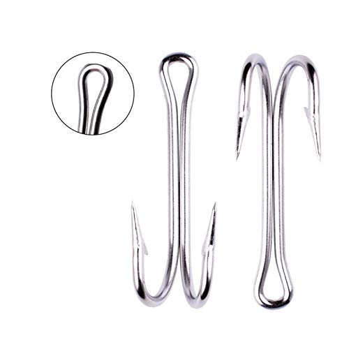 KKAAMYND 50pcs Edelstahl 19# -28# Süßwasser Carbon-Weiß-Köder-Halter Fishhook Angelhaken Set Köderhalter Angelhaken – Bild 4