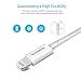 [Apple MFi Certified] Inateck 6.6 Feet/200CM Lightning Cable, Lightning to USB Charging Cable for iPhone 7 plus/ 6/ 6s, iPad - White