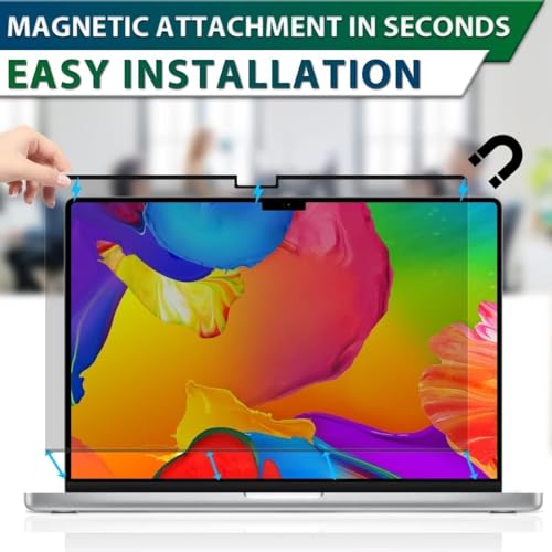 STARY Magnetic Privacy Filter for MacBook Pro 14.2 Inch M5, M4, M3, M2, M1 (2021-2026) - Anti-Glare Screen Protector, Anti-Spy Blue Light Privacy Film, Anti-Fingerprint, Privacy Screen Filter